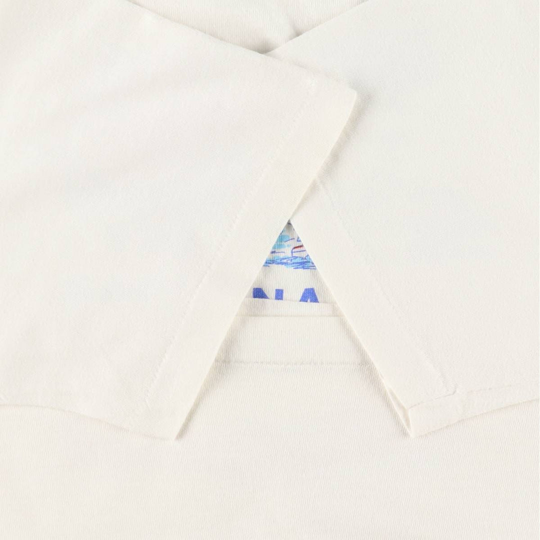90'S Fruit of the Loom Catalina Flyer Print T-Shirt, Made in USA, Men's Size L (approx.), Vintage cotton white type Vintage Second Hand
