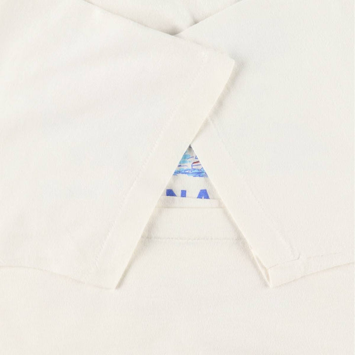 90'S Fruit of the Loom Catalina Flyer Print T-Shirt, Made in USA, Men's Size L (approx.), Vintage cotton white type Vintage Second Hand