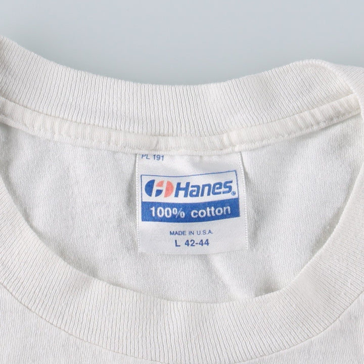 1980'S Hanes souvenir T-shirt, made in USA, men's size L equivalent, vintage. cotton white type Vintage Second Hand