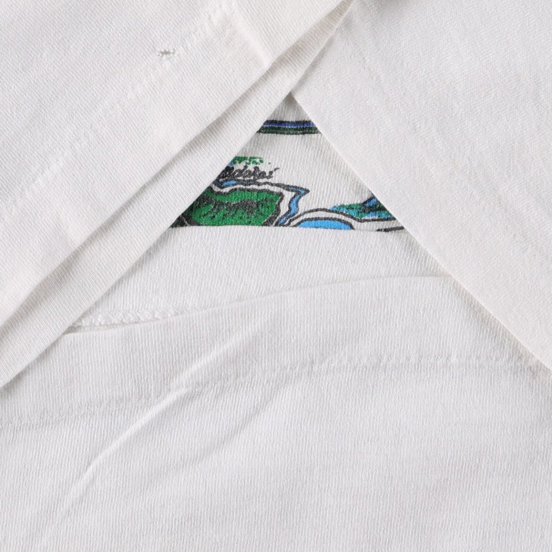 1980'S Hanes souvenir T-shirt, made in USA, men's size L equivalent, vintage. cotton white type Vintage Second Hand