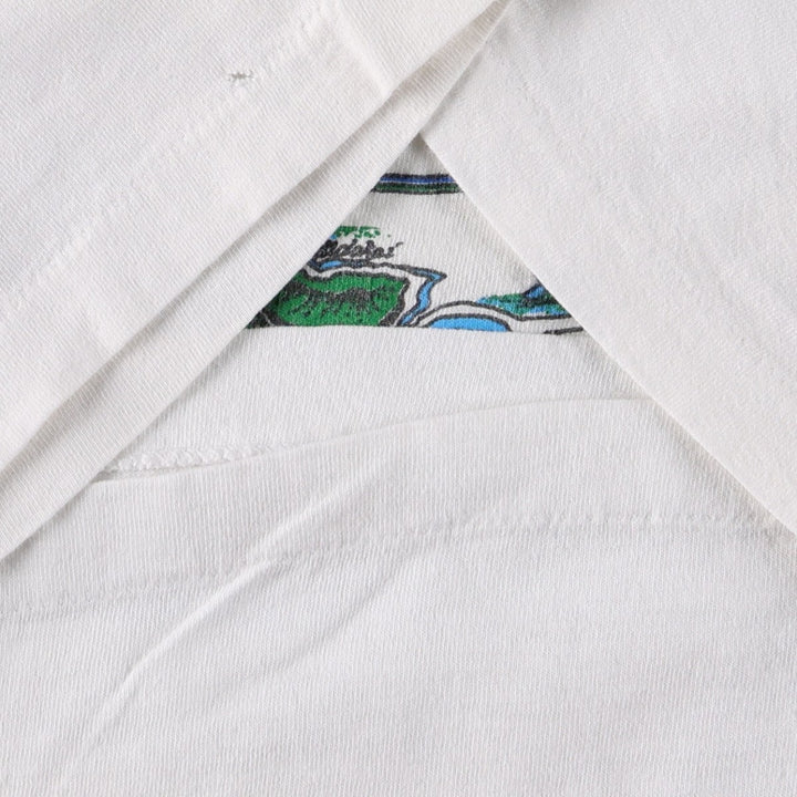 1980'S Hanes souvenir T-shirt, made in USA, men's size L equivalent, vintage. cotton white type Vintage Second Hand