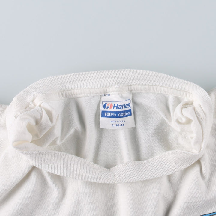 1980'S Hanes souvenir T-shirt, made in USA, men's size L equivalent, vintage. cotton white type Vintage Second Hand