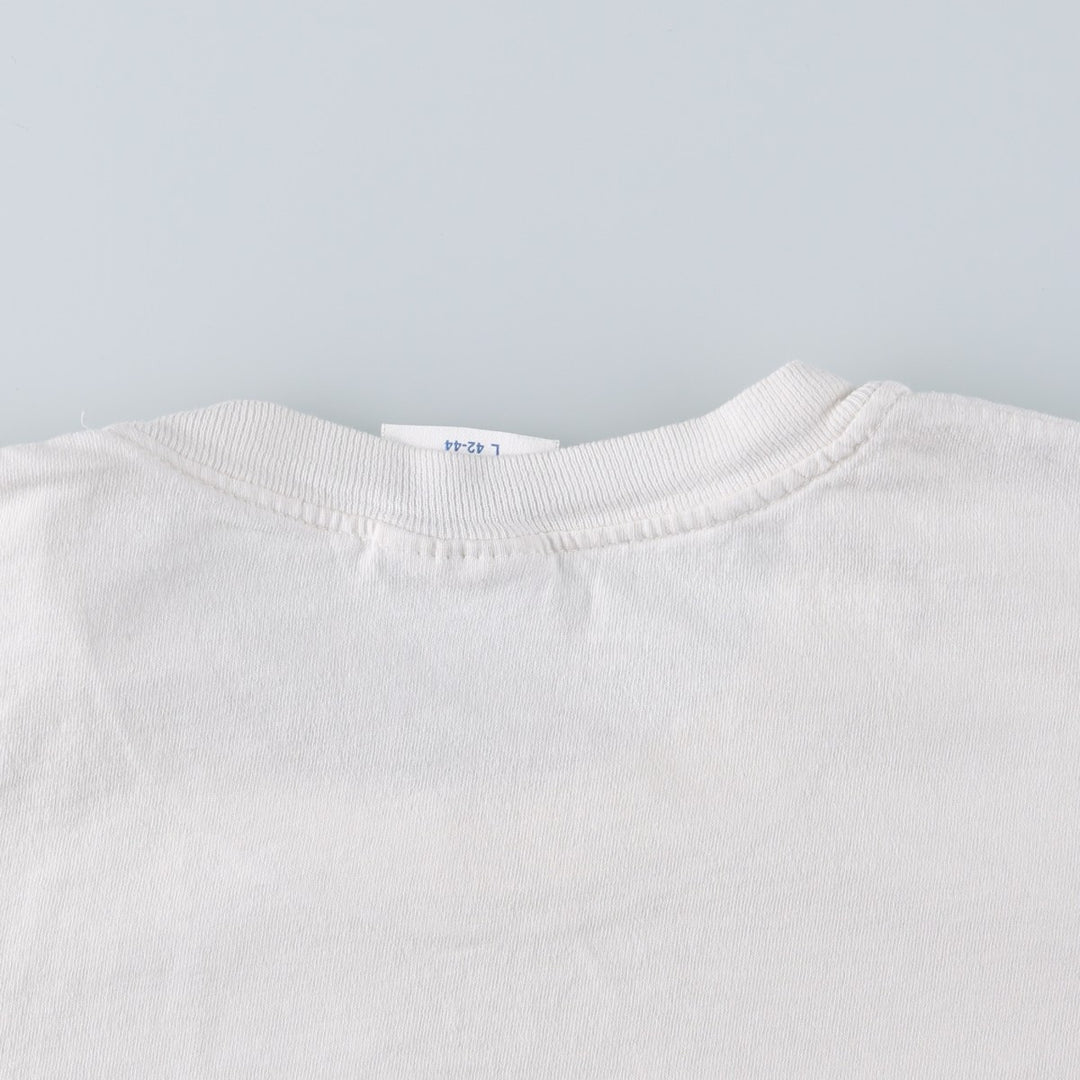 1980'S Hanes souvenir T-shirt, made in USA, men's size L equivalent, vintage. cotton white type Vintage Second Hand
