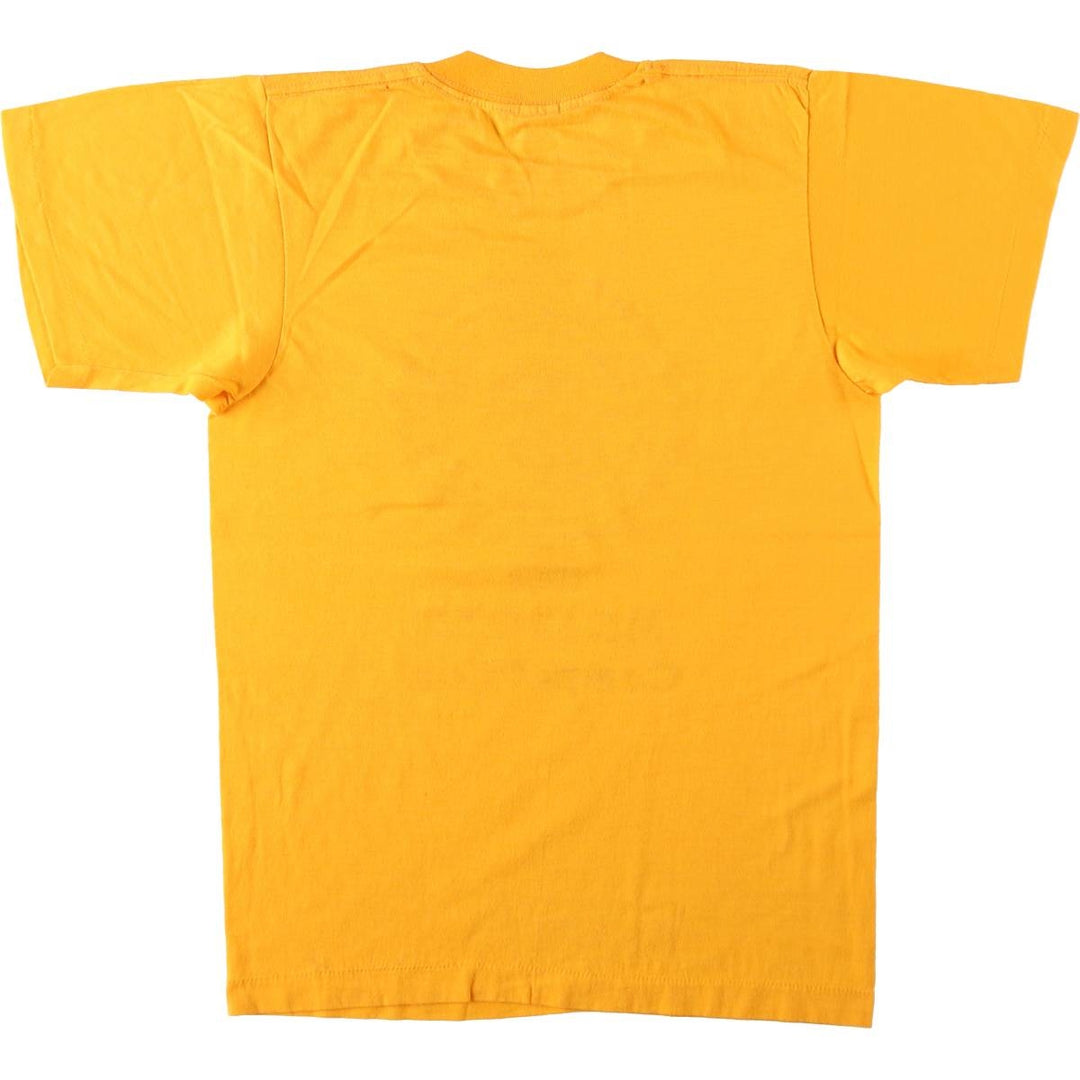 80'S SCREEN STARS Printed T-shirt Made in USA Men's M Vintage cotton yellow type Vintage Second Hand