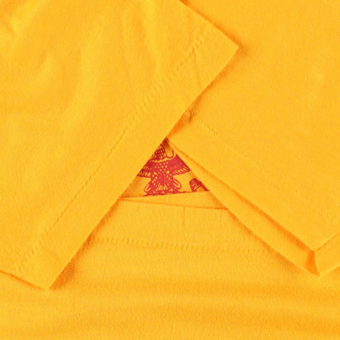 80'S SCREEN STARS Printed T-shirt Made in USA Men's M Vintage cotton yellow type Vintage Second Hand