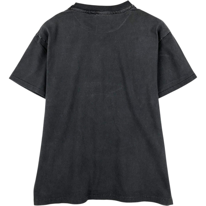 90'S Hanes BEEFY-T Printed T-shirt, Made in USA, Men's L size, Vintage cotton black type Vintage Second Hand