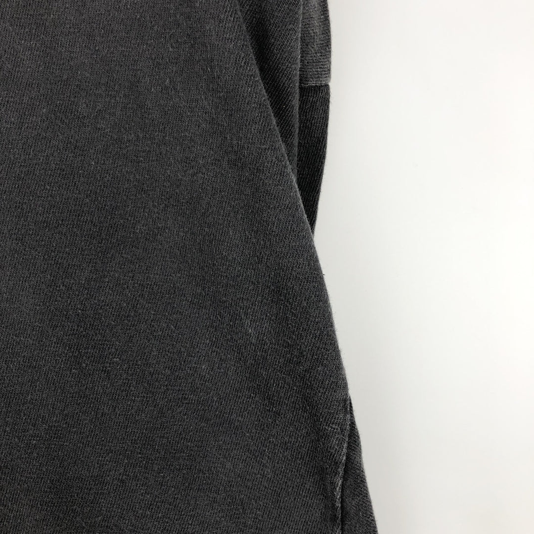 90'S Hanes BEEFY-T Printed T-shirt, Made in USA, Men's L size, Vintage cotton black type Vintage Second Hand