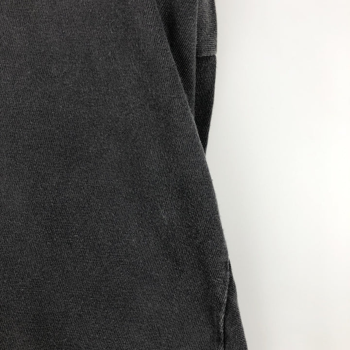 90'S Hanes BEEFY-T Printed T-shirt, Made in USA, Men's L size, Vintage cotton black type Vintage Second Hand