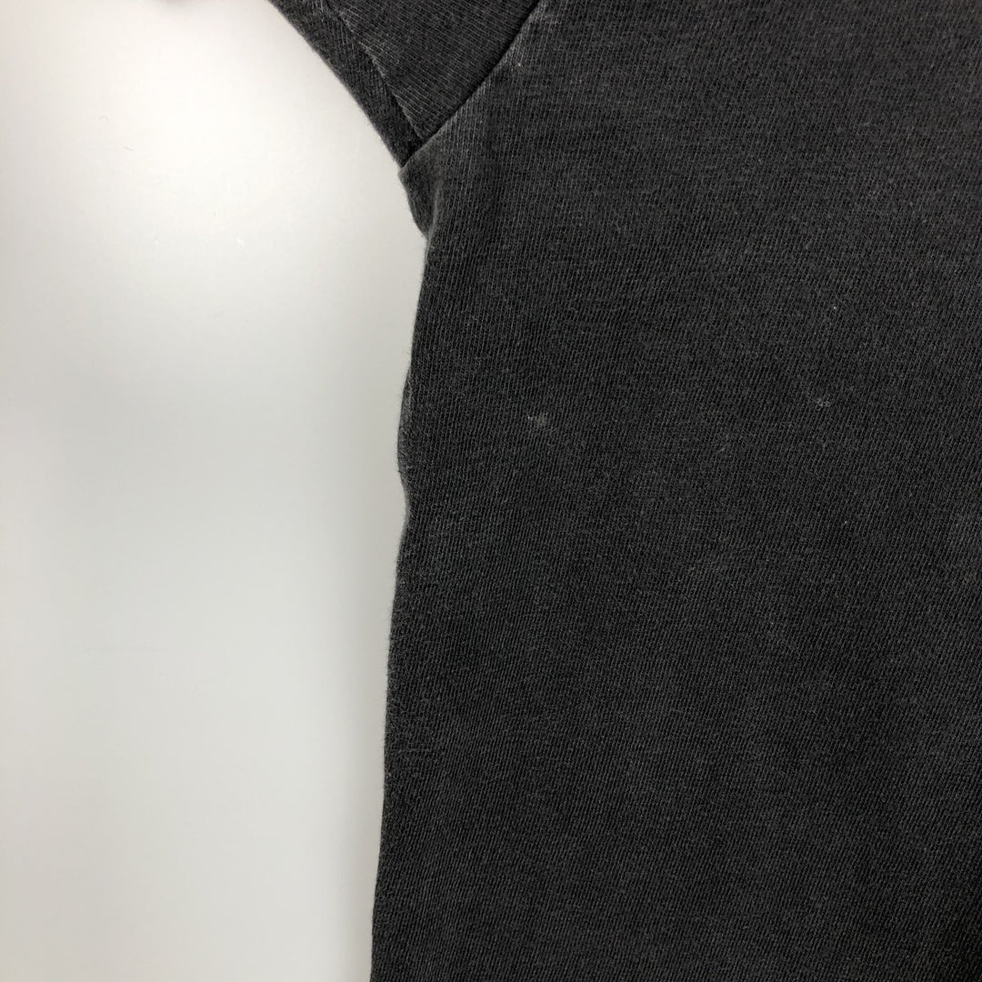 90'S Hanes BEEFY-T Printed T-shirt, Made in USA, Men's L size, Vintage cotton black type Vintage Second Hand
