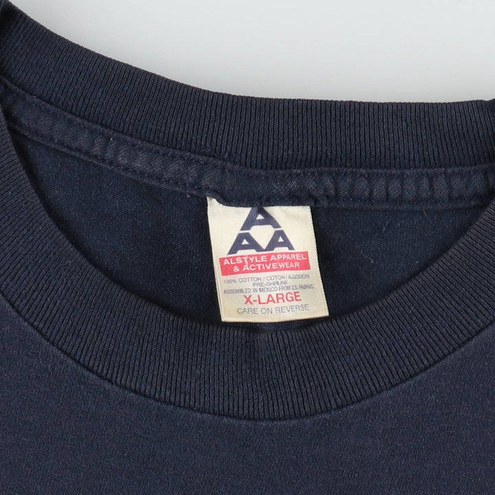 2000'S ALSTYLE Skull Pattern Dragon Pattern Print T-Shirt Men's XL (approx.) cotton navy blue type Vintage Second Hand