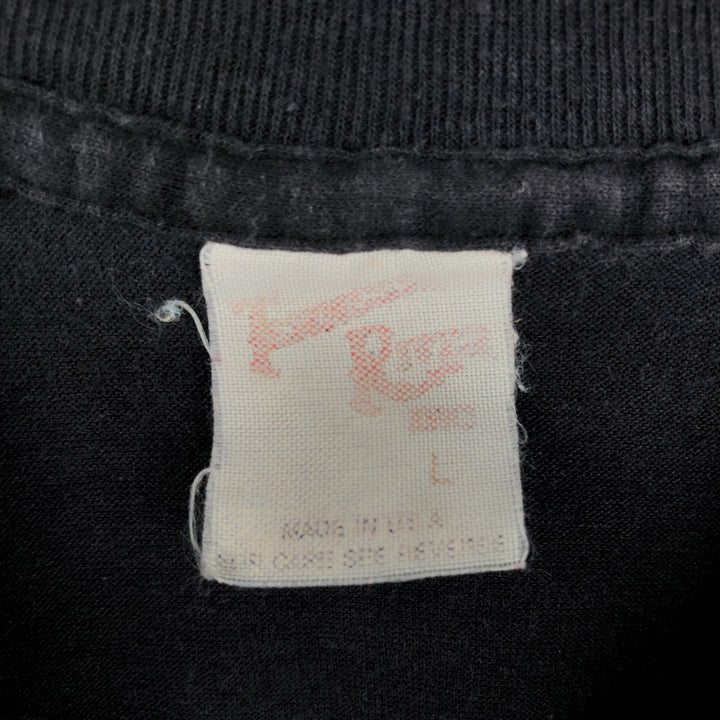 Vintage 90'S printed T-shirt, made in the USA, size L, men's cotton black type Vintage Second Hand