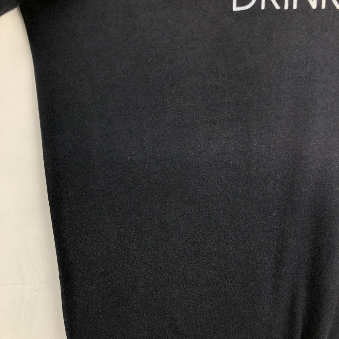 Vintage 90'S printed T-shirt, made in the USA, size L, men's cotton black type Vintage Second Hand