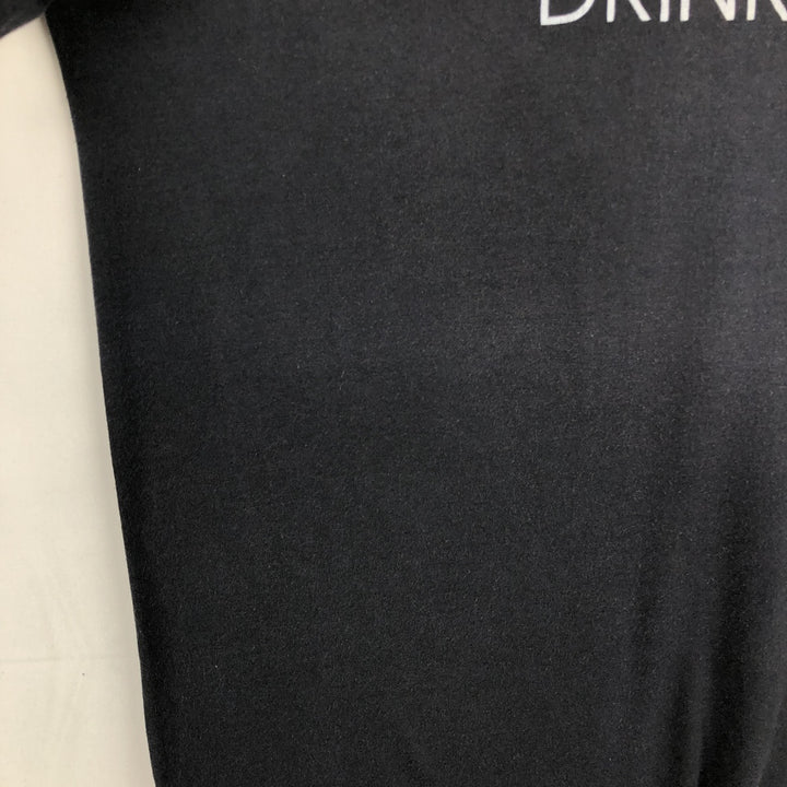 Vintage 90'S printed T-shirt, made in the USA, size L, men's cotton black type Vintage Second Hand
