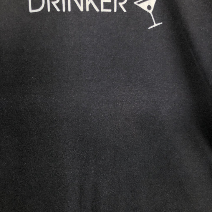 Vintage 90'S printed T-shirt, made in the USA, size L, men's cotton black type Vintage Second Hand