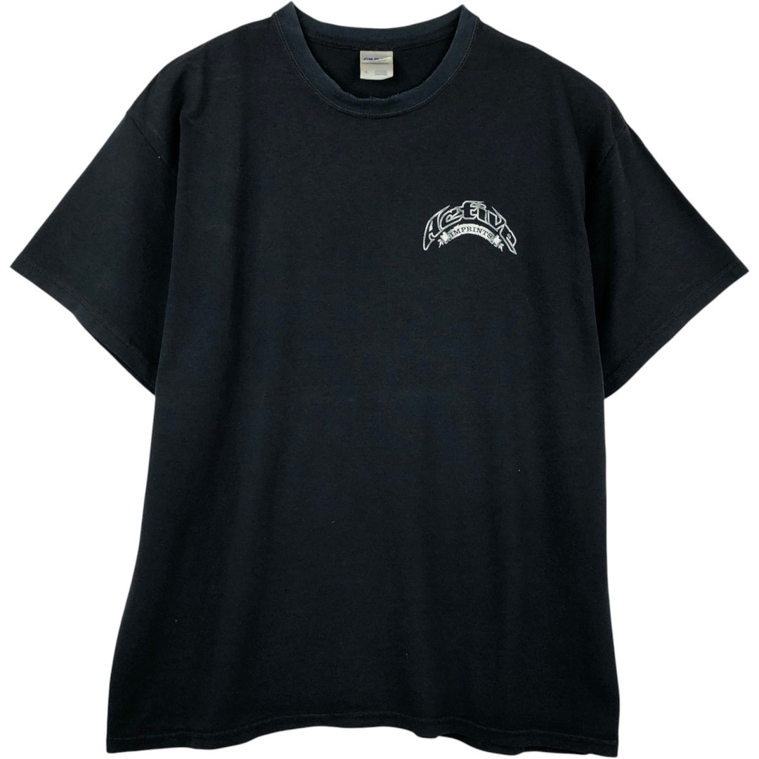 Gildan Printed T-shirt, Men's XL size cotton black type Vintage Second Hand
