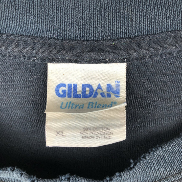 Gildan Printed T-shirt, Men's XL size cotton black type Vintage Second Hand