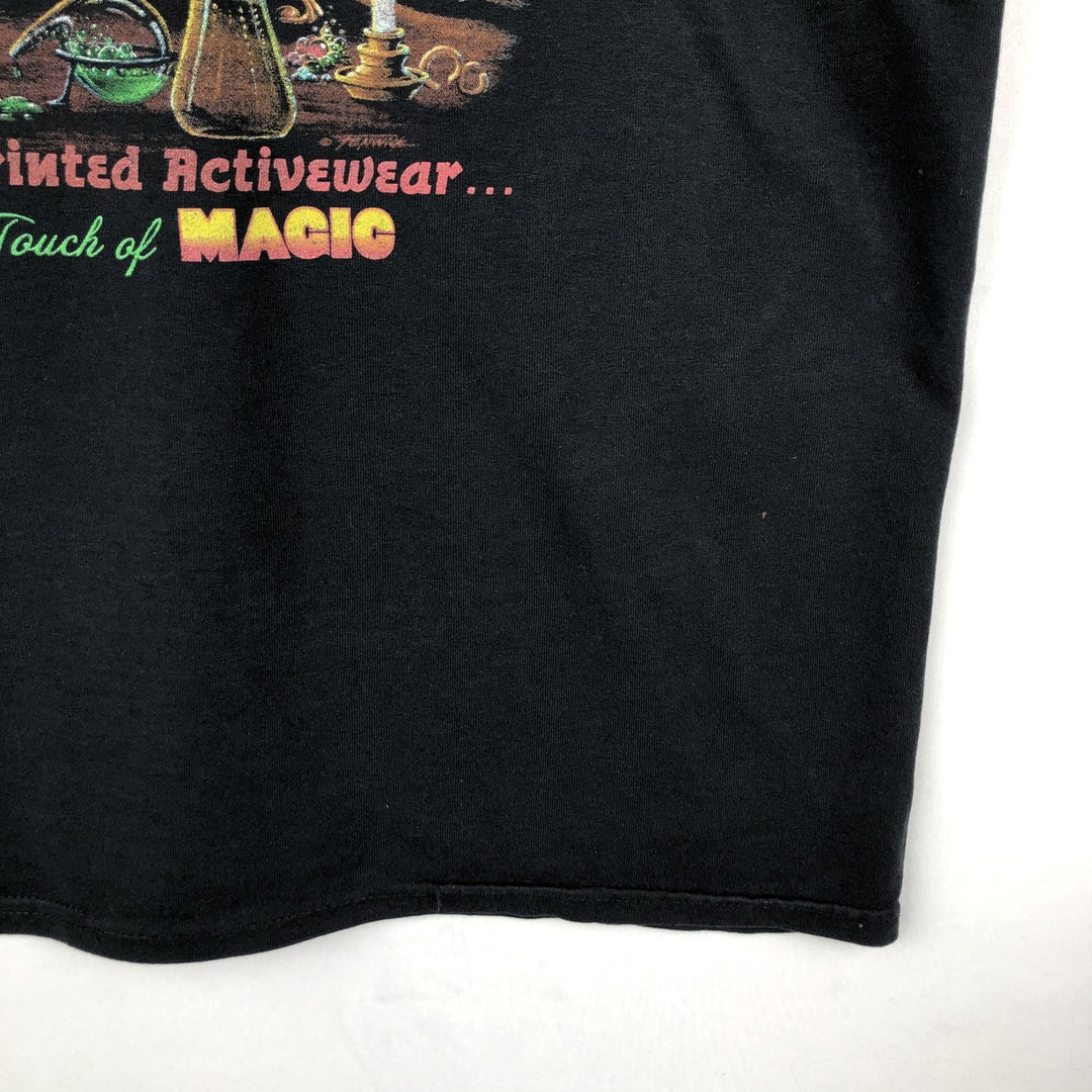 Gildan Printed T-shirt, Men's XL size cotton black type Vintage Second Hand