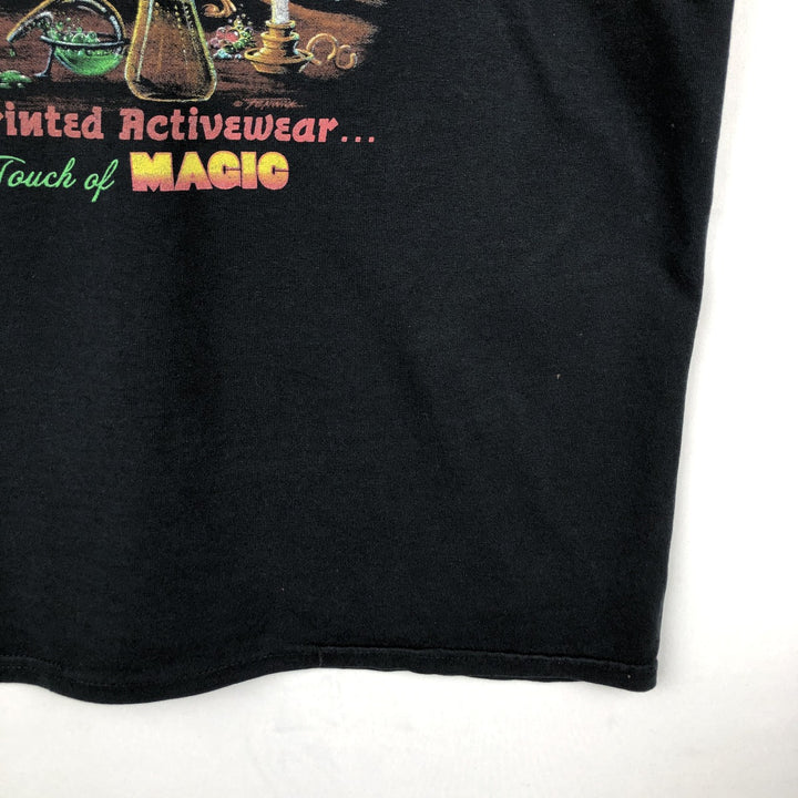 Gildan Printed T-shirt, Men's XL size cotton black type Vintage Second Hand