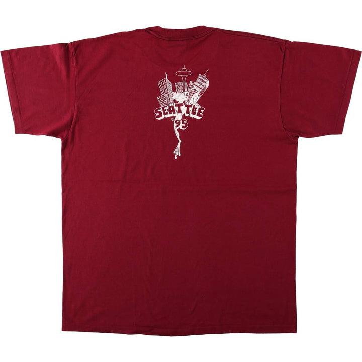 90's ONEITA POWER cotton red type reddish brown Vintage Second Hand