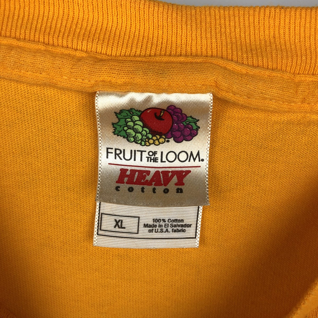 2000'S Fruit of the Loom Heavy Cotton Hogwarts at Blue Ridge Print T-Shirt, Men's Size XL (approx.) cotton yellow type Vintage Second Hand