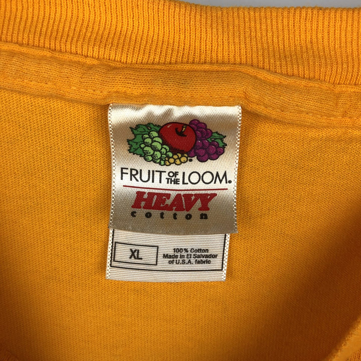 2000'S Fruit of the Loom Heavy Cotton Hogwarts at Blue Ridge Print T-Shirt, Men's Size XL (approx.) cotton yellow type Vintage Second Hand