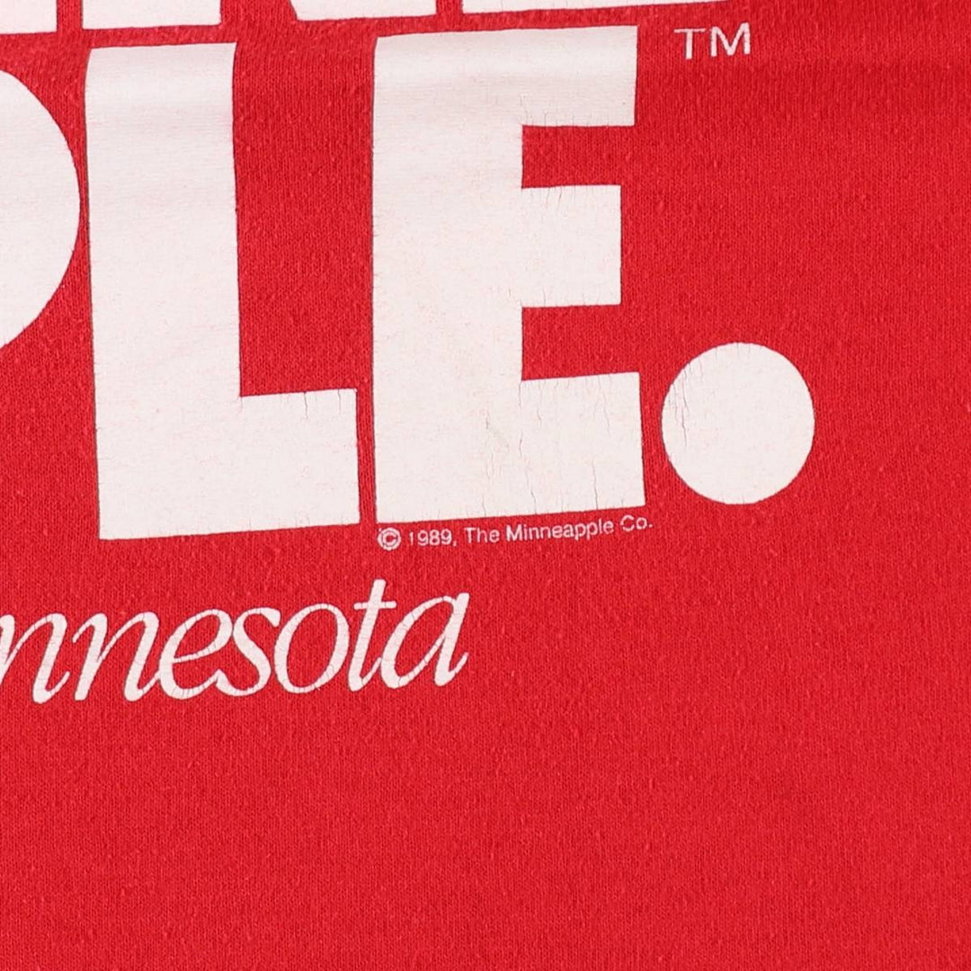 Vintage 80'S Jerseys Printed T-shirt, Made in USA, Men's L cotton red type Vintage Second Hand