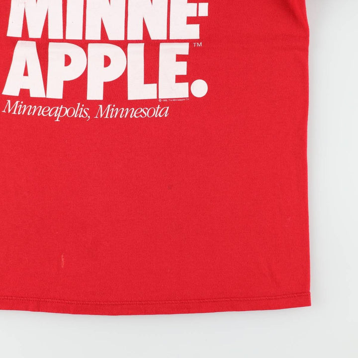 Vintage 80'S Jerseys Printed T-shirt, Made in USA, Men's L cotton red type Vintage Second Hand