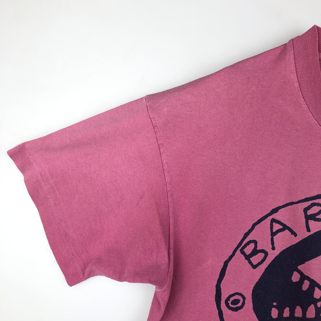 90'S BIG HED Designs Printed T-Shirt, Made in USA, Men's Size M (Equivalent), Vintage cotton pink type Vintage Second Hand