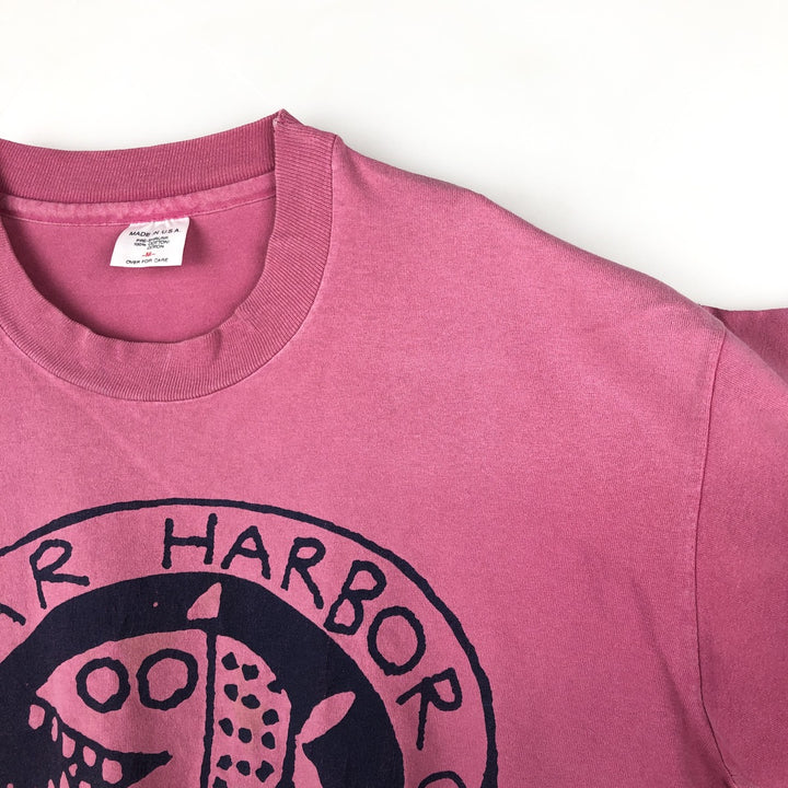 90'S BIG HED Designs Printed T-Shirt, Made in USA, Men's Size M (Equivalent), Vintage cotton pink type Vintage Second Hand