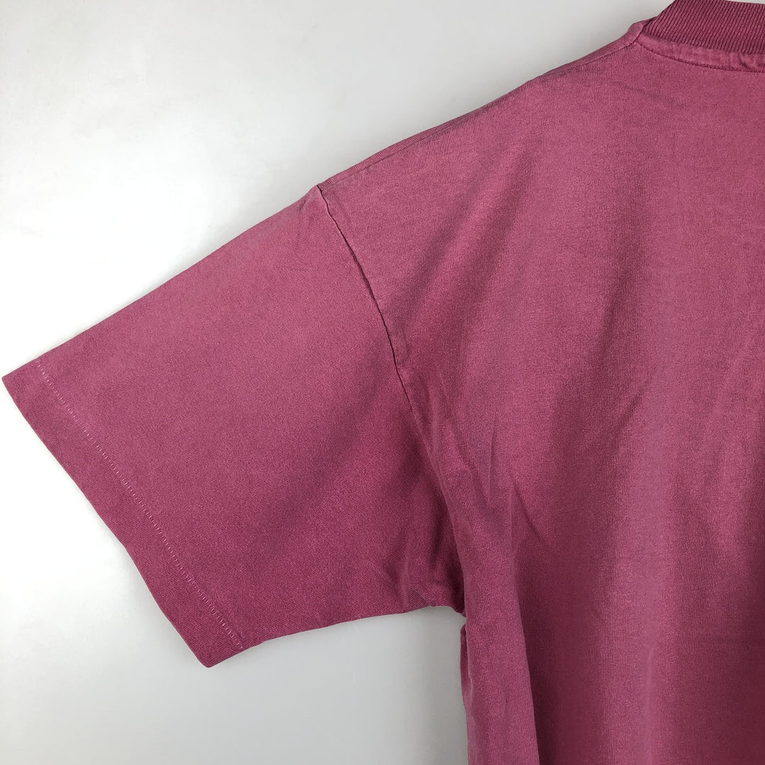 90'S BIG HED Designs Printed T-Shirt, Made in USA, Men's Size M (Equivalent), Vintage cotton pink type Vintage Second Hand