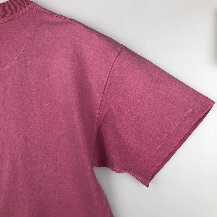 90'S BIG HED Designs Printed T-Shirt, Made in USA, Men's Size M (Equivalent), Vintage cotton pink type Vintage Second Hand