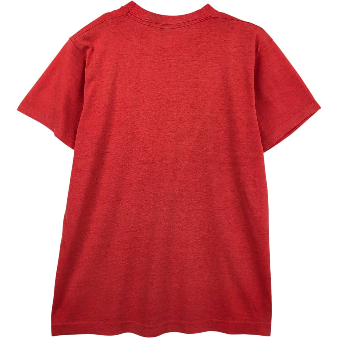 Message print T-shirt, men's size S (equivalent), vintage. unclear red type Vintage Second Hand