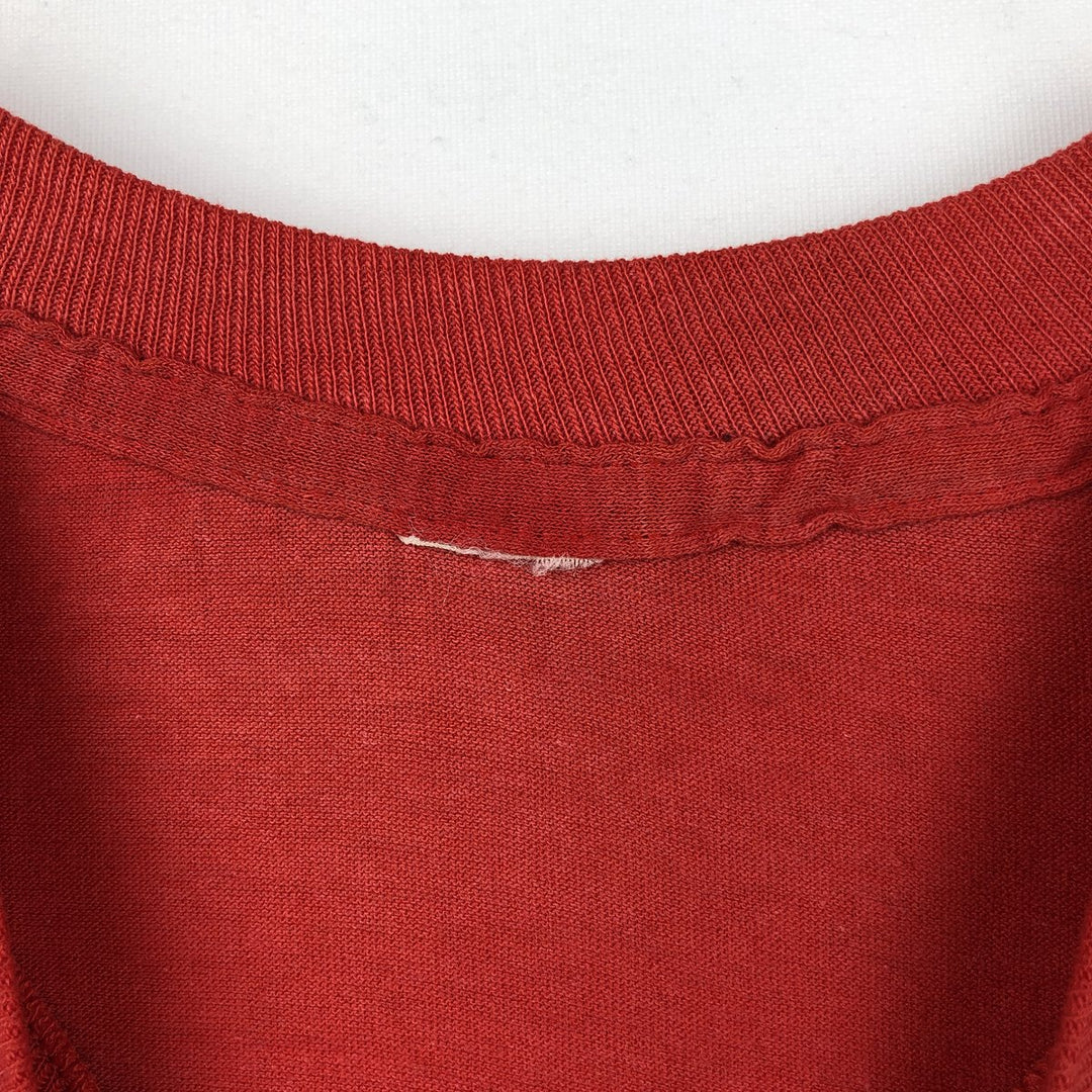 Message print T-shirt, men's size S (equivalent), vintage. unclear red type Vintage Second Hand