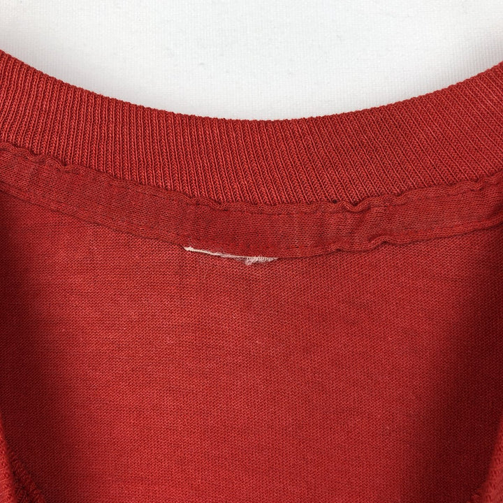 Message print T-shirt, men's size S (equivalent), vintage. unclear red type Vintage Second Hand