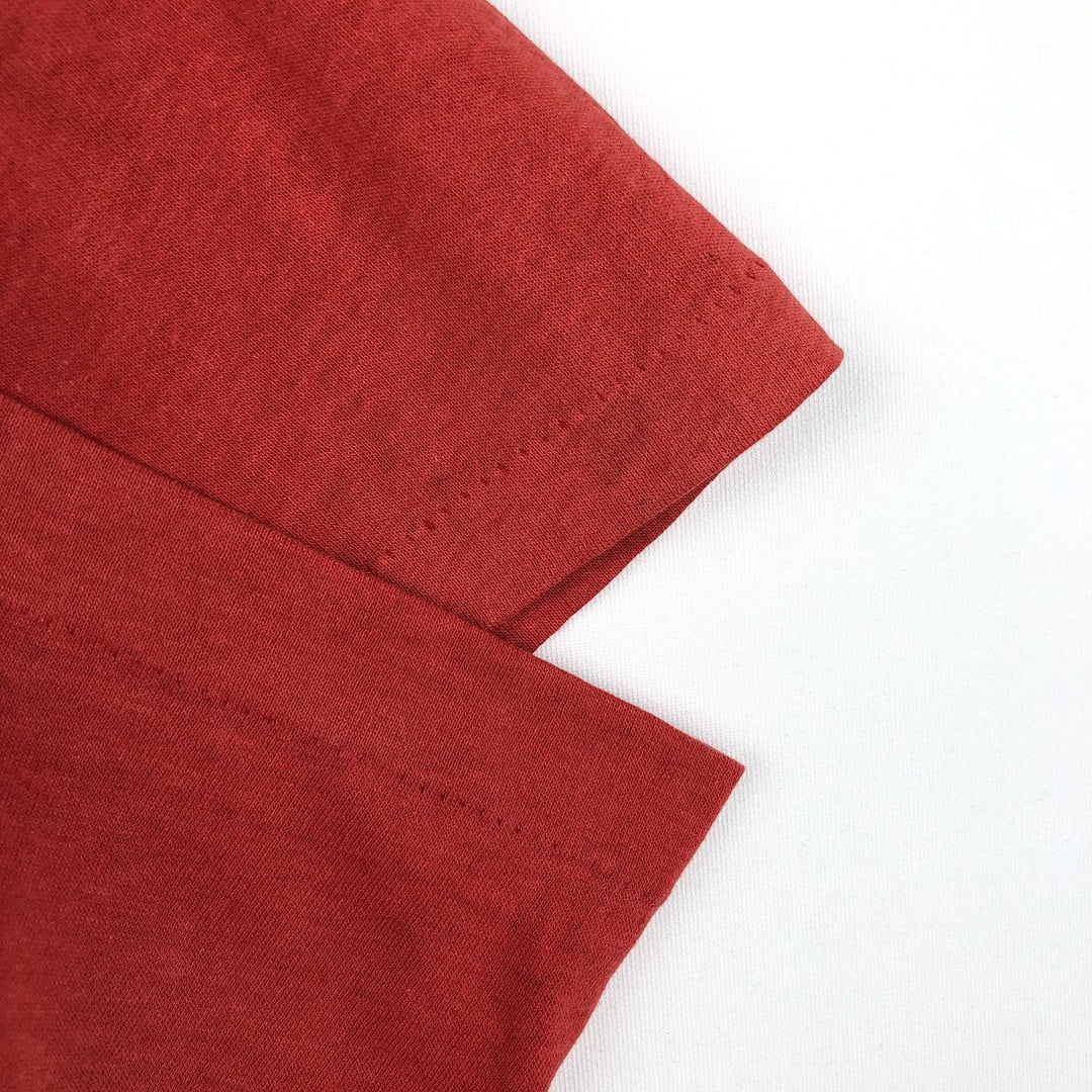 Message print T-shirt, men's size S (equivalent), vintage. unclear red type Vintage Second Hand