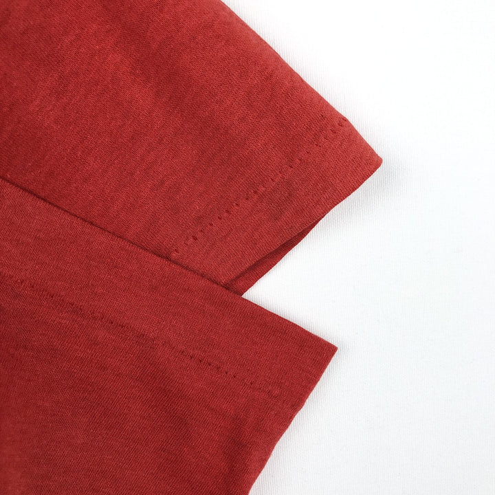 Message print T-shirt, men's size S (equivalent), vintage. unclear red type Vintage Second Hand