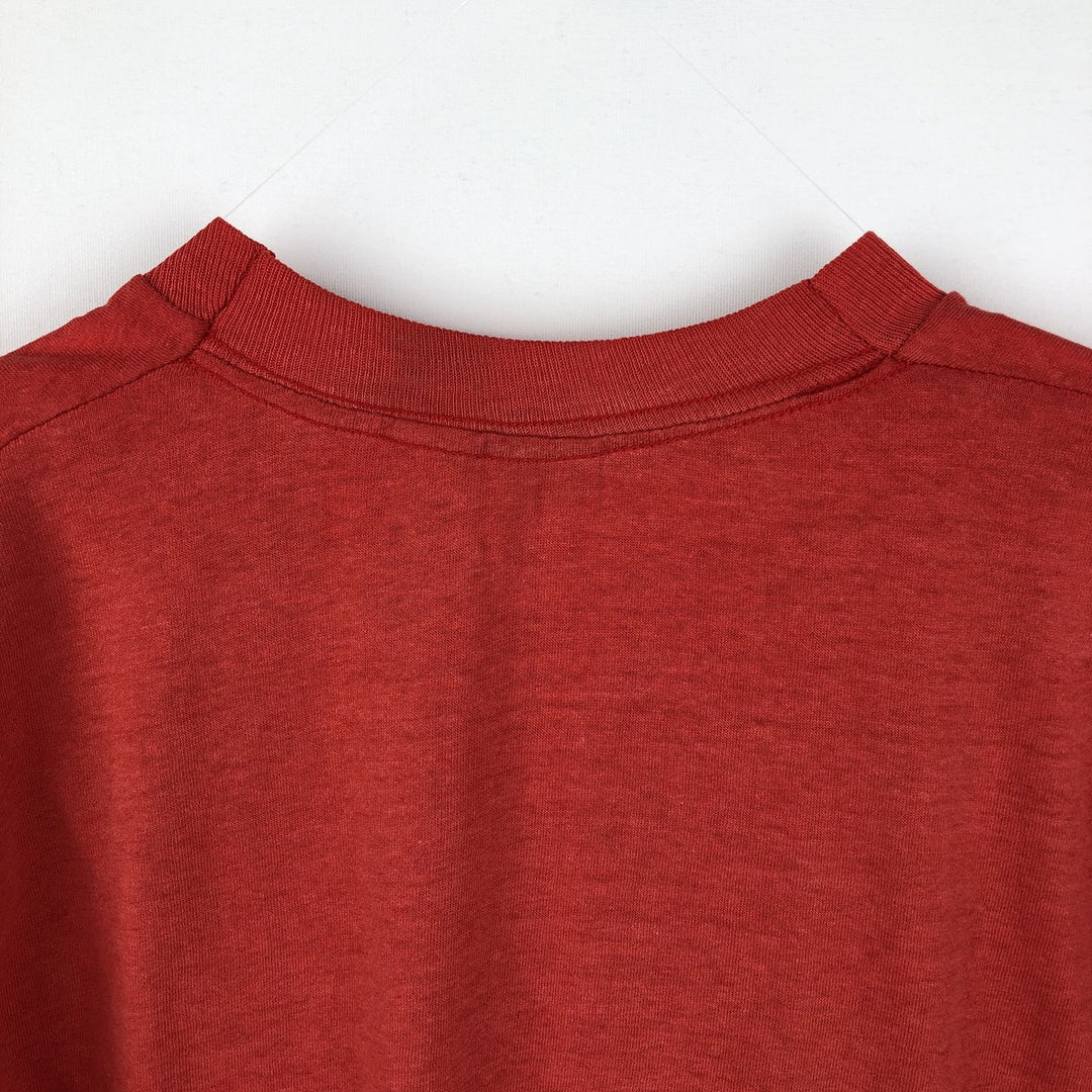 Message print T-shirt, men's size S (equivalent), vintage. unclear red type Vintage Second Hand