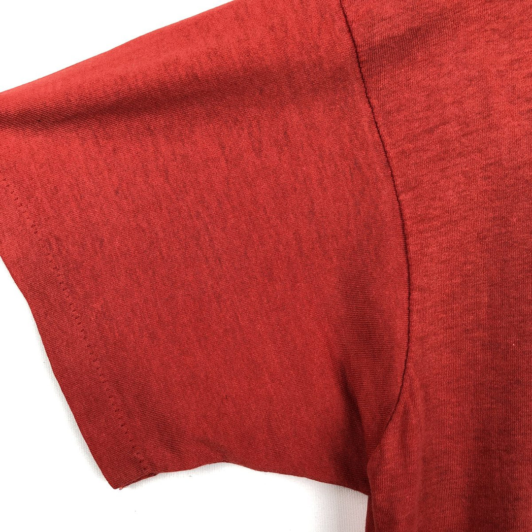 Message print T-shirt, men's size S (equivalent), vintage. unclear red type Vintage Second Hand