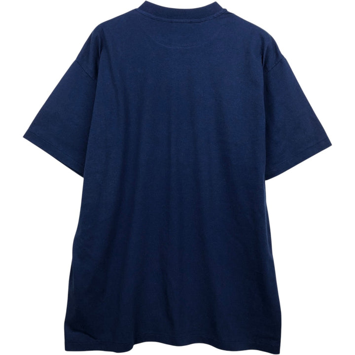 Vintage 1980'S Hanes Fifty-Fifty Blue Tag Print T-Shirt, Made in USA, Men's XL cotton navy blue type Vintage Second Hand