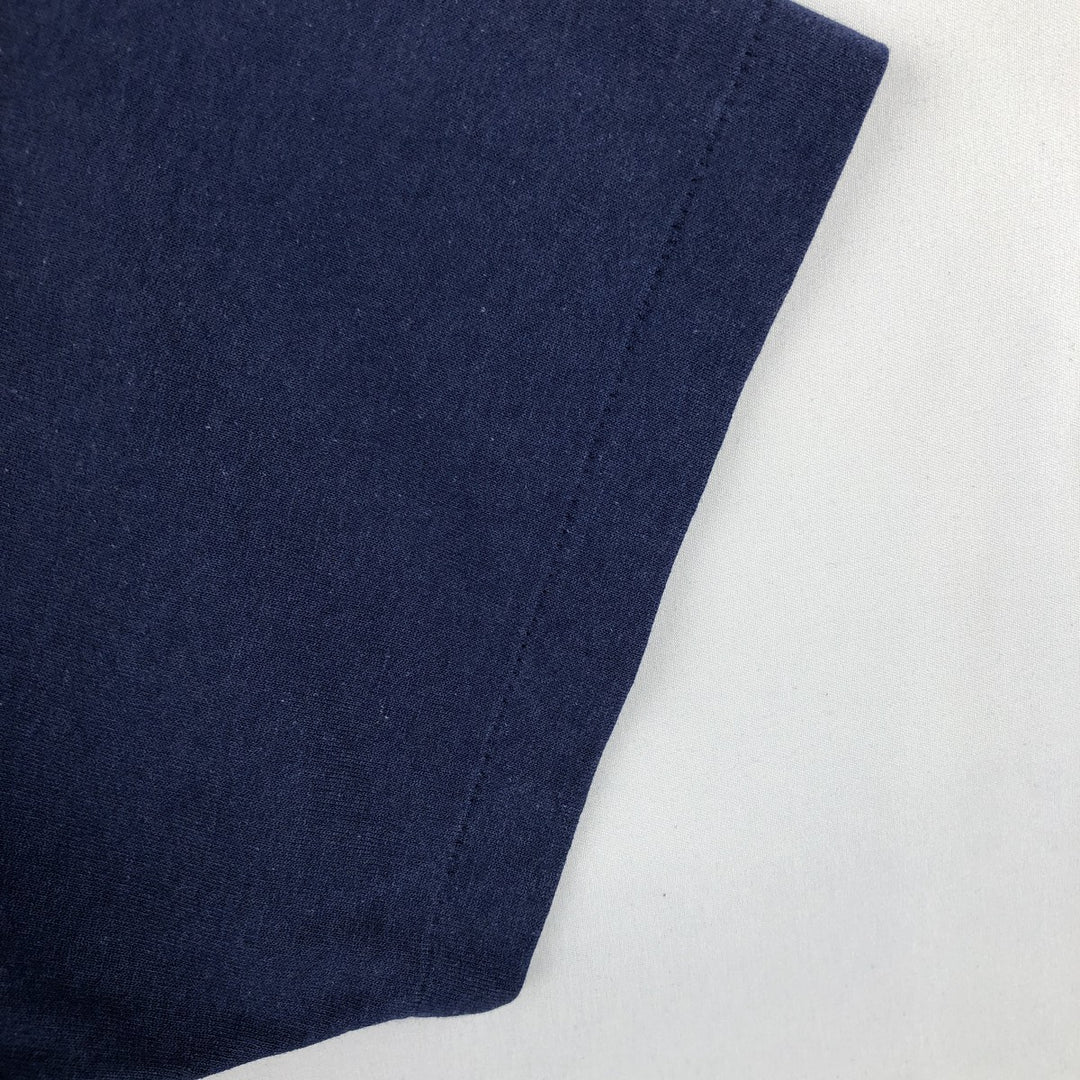 Vintage 1980'S Hanes Fifty-Fifty Blue Tag Print T-Shirt, Made in USA, Men's XL cotton navy blue type Vintage Second Hand