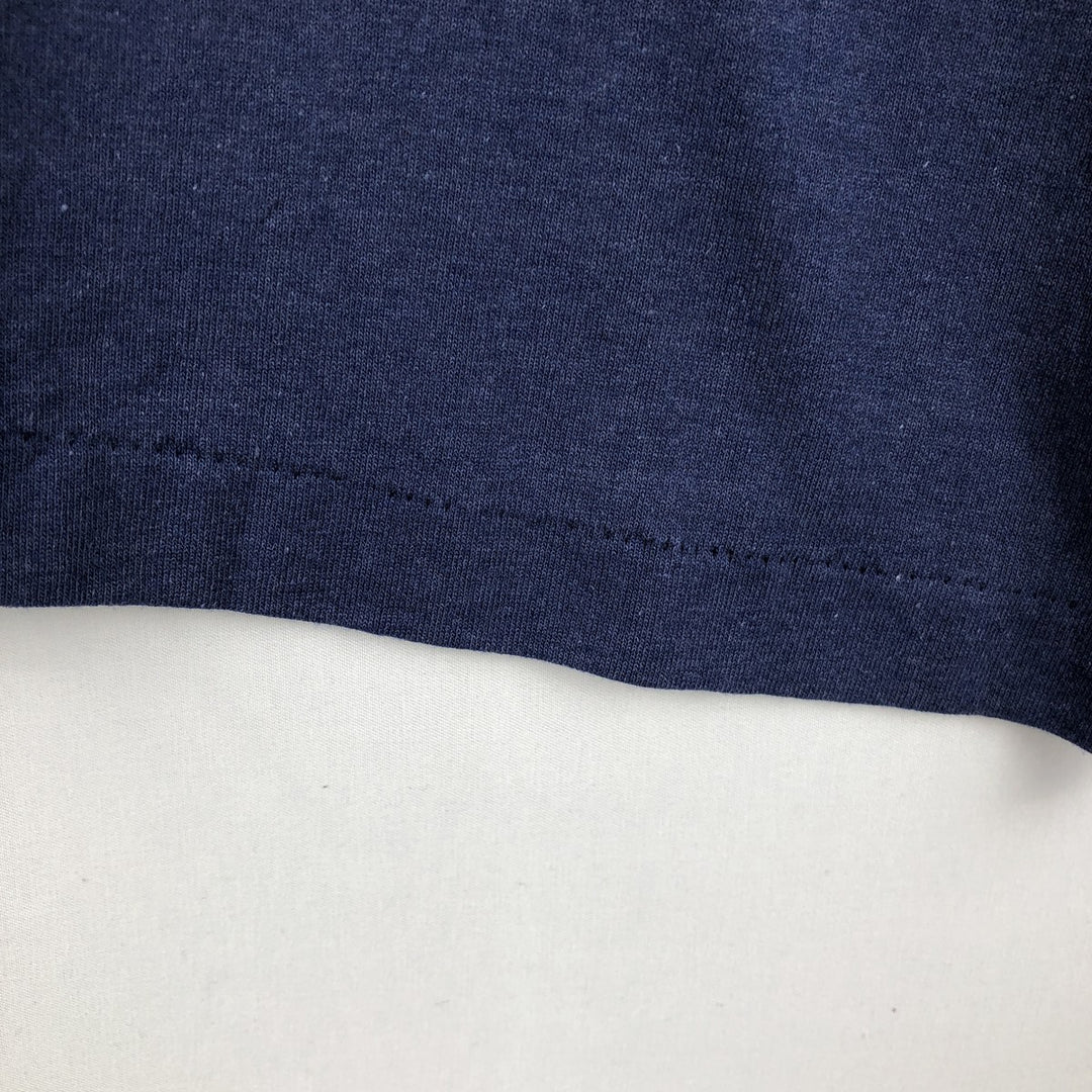 Vintage 1980'S Hanes Fifty-Fifty Blue Tag Print T-Shirt, Made in USA, Men's XL cotton navy blue type Vintage Second Hand