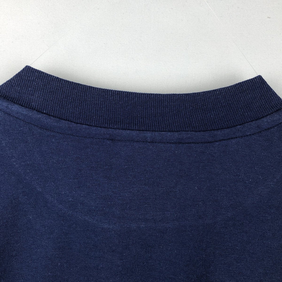 Vintage 1980'S Hanes Fifty-Fifty Blue Tag Print T-Shirt, Made in USA, Men's XL cotton navy blue type Vintage Second Hand