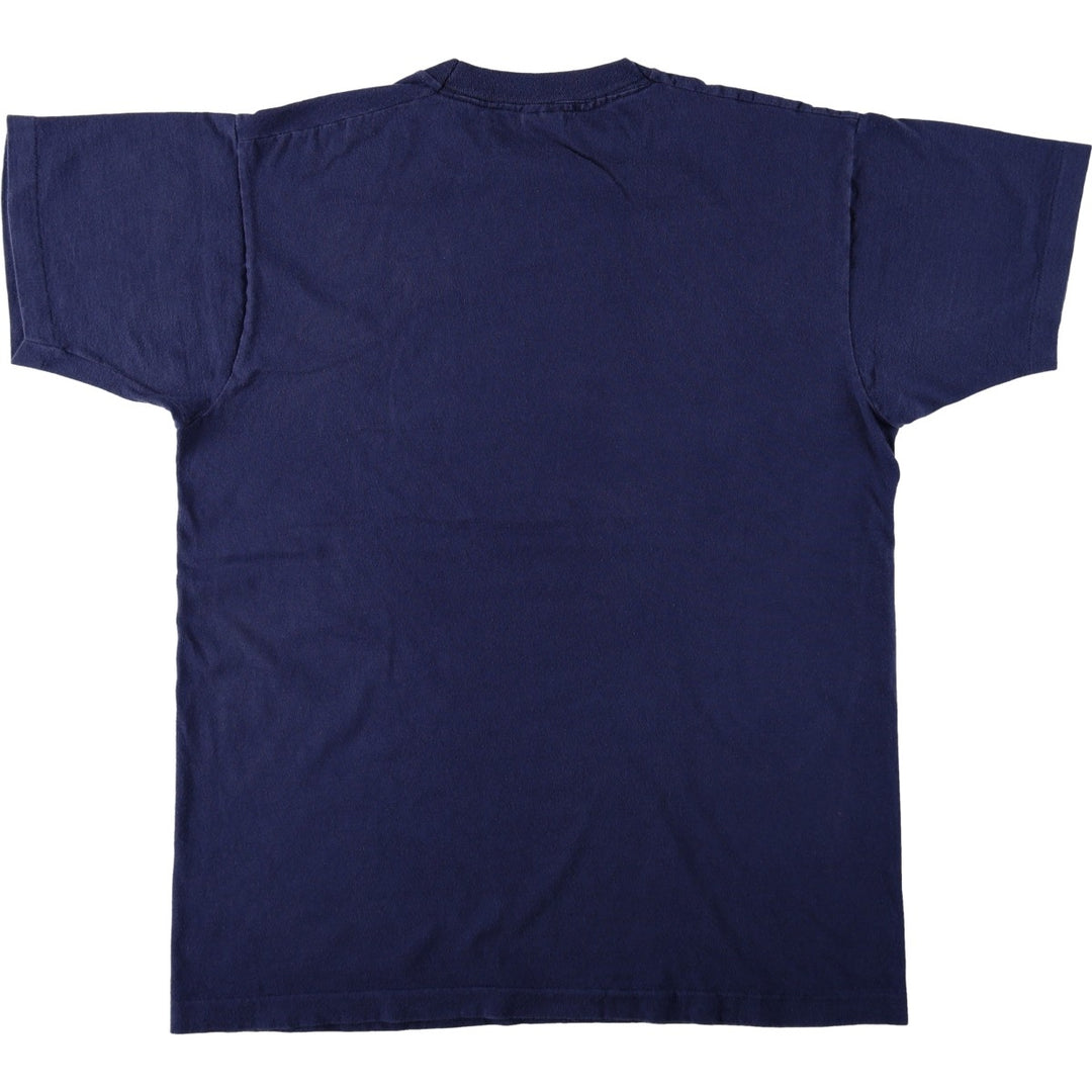 90'S Fruit of the Loom Message Print T-Shirt Made in USA Men's XL Vintage cotton navy blue type Vintage Second Hand