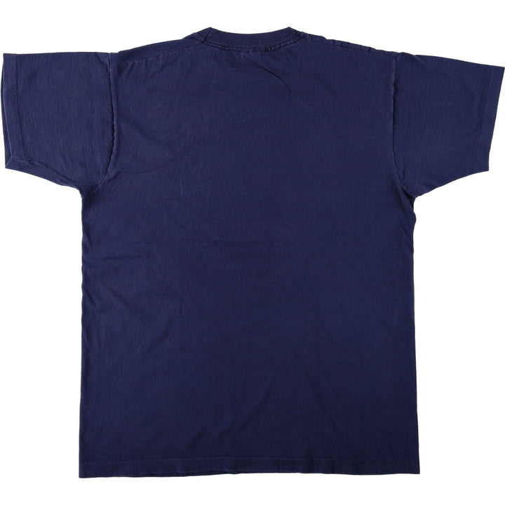 90'S Fruit of the Loom Message Print T-Shirt Made in USA Men's XL Vintage cotton navy blue type Vintage Second Hand