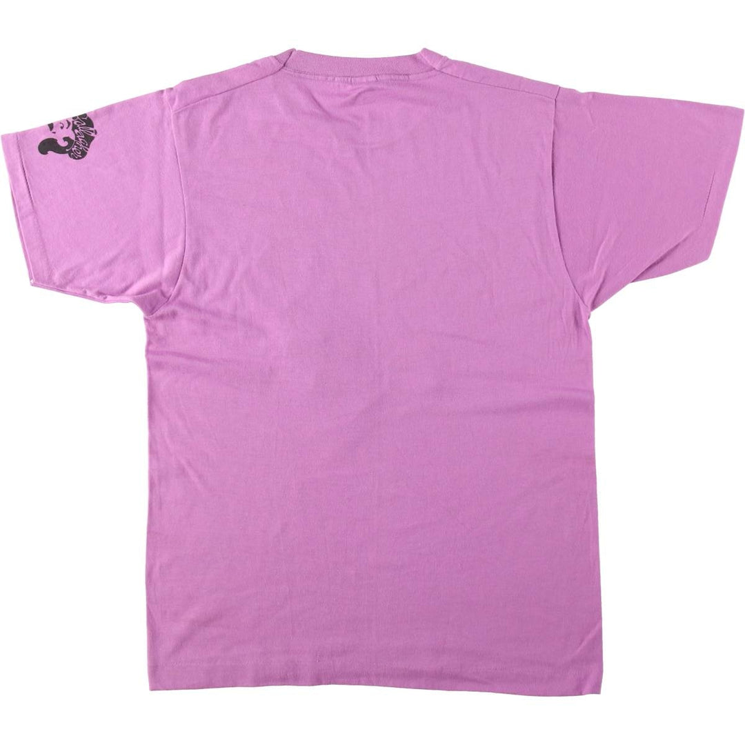 80'S Screen Stars Gallagher Print T-Shirt, Made in USA, Men's Size L (approx.), Vintage cotton purple type Vintage Second Hand