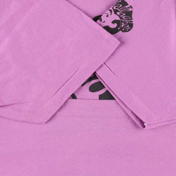80'S Screen Stars Gallagher Print T-Shirt, Made in USA, Men's Size L (approx.), Vintage cotton purple type Vintage Second Hand