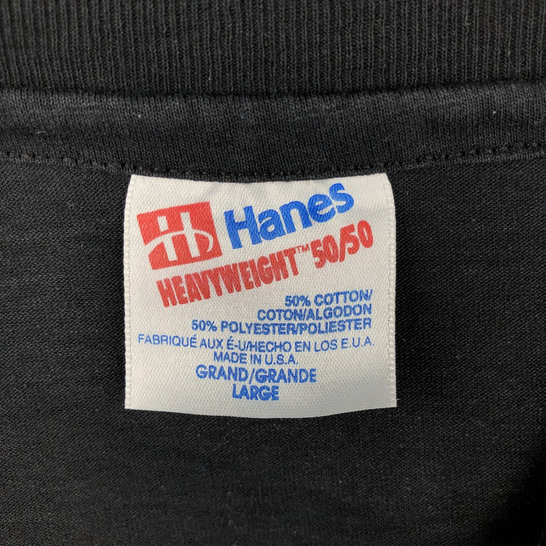 90'S Hanes HEAVYWEIGHT 50 cotton black type Vintage Second Hand