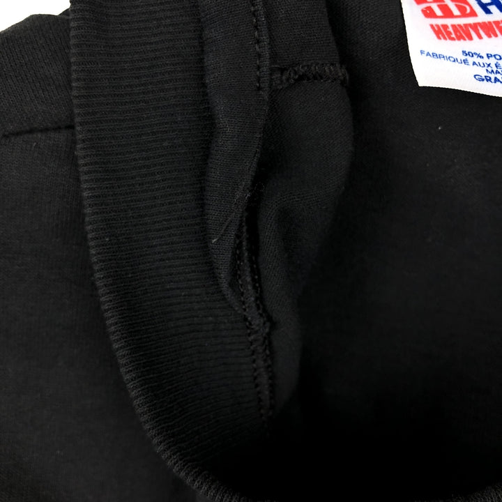 90'S Hanes HEAVYWEIGHT 50 cotton black type Vintage Second Hand