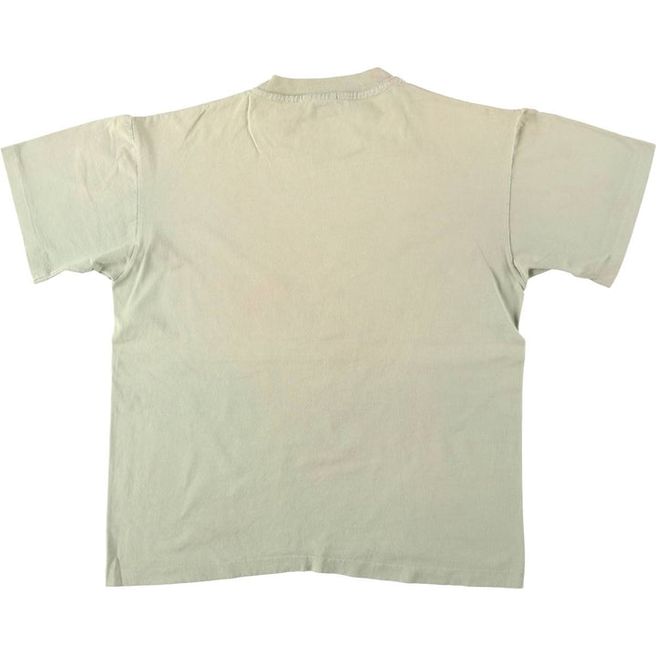 90'S Fish Print T-Shirt, Made in USA, Men's Size M (Equivalent), Vintage cotton Khaki type sage green Vintage Second Hand