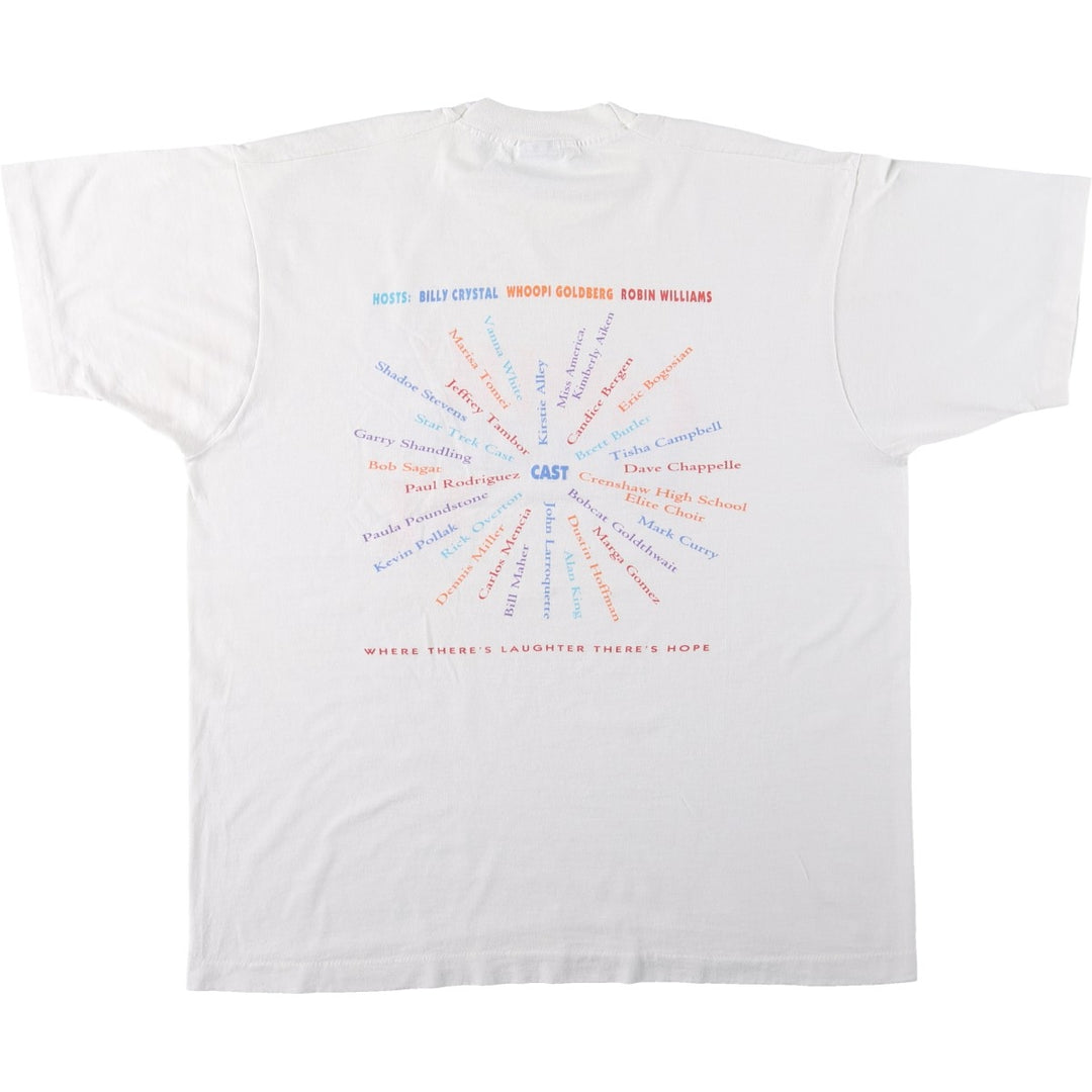 90'S Fruit of the Loom printed T-shirt, made in the USA, men's XL size, vintage cotton white type Vintage Second Hand